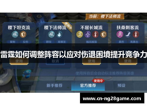 雷霆如何调整阵容以应对伤退困境提升竞争力