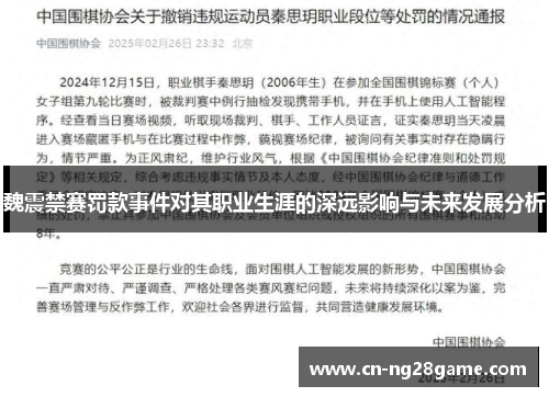 魏震禁赛罚款事件对其职业生涯的深远影响与未来发展分析